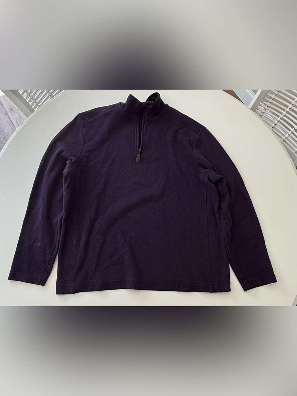 Johnston & Murphy Men's Half-Zip Sweater - Deep Purple